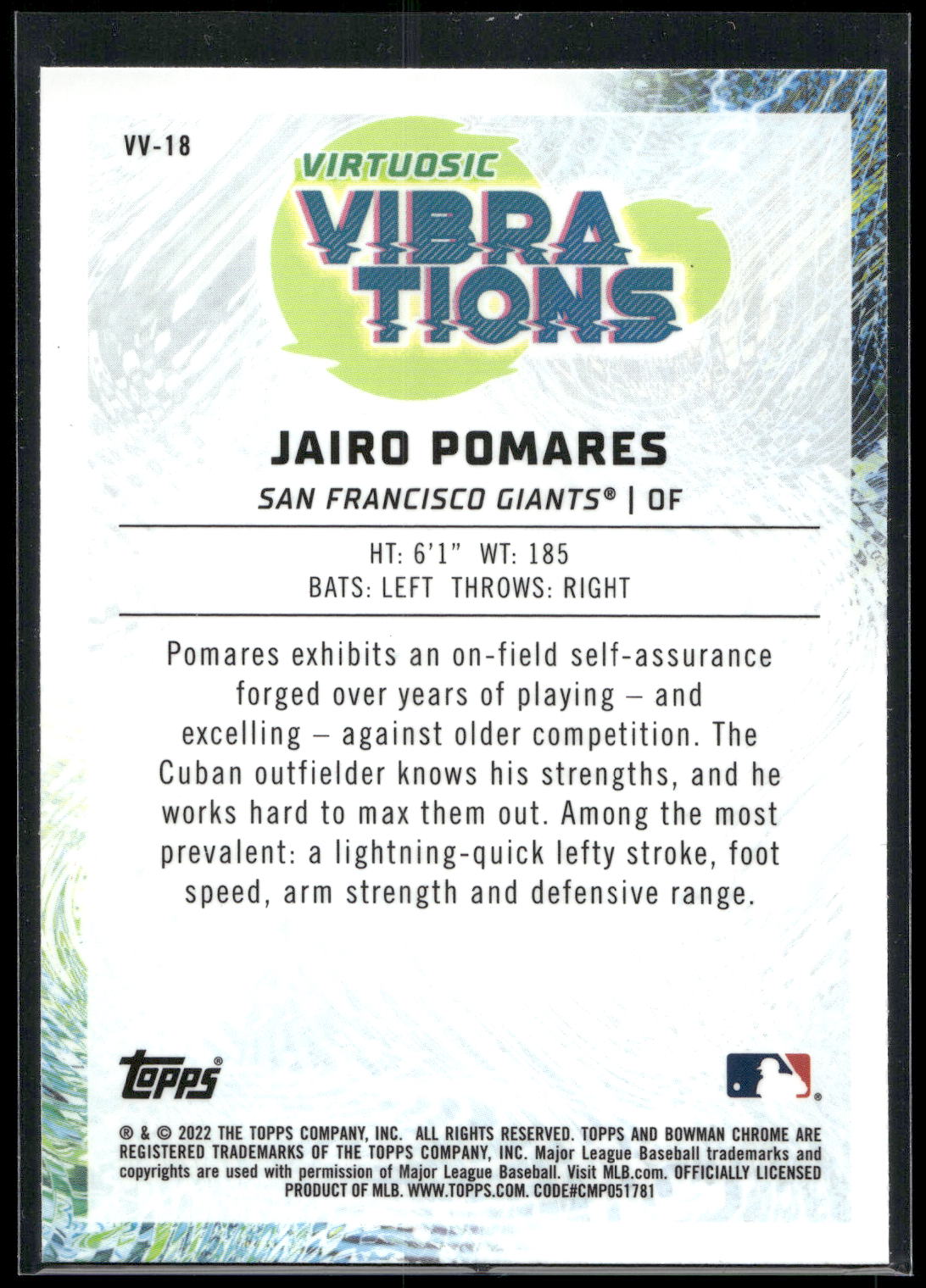 2022 Bowman #VV-18 Jairo Pomares Virtuosic Vibrations