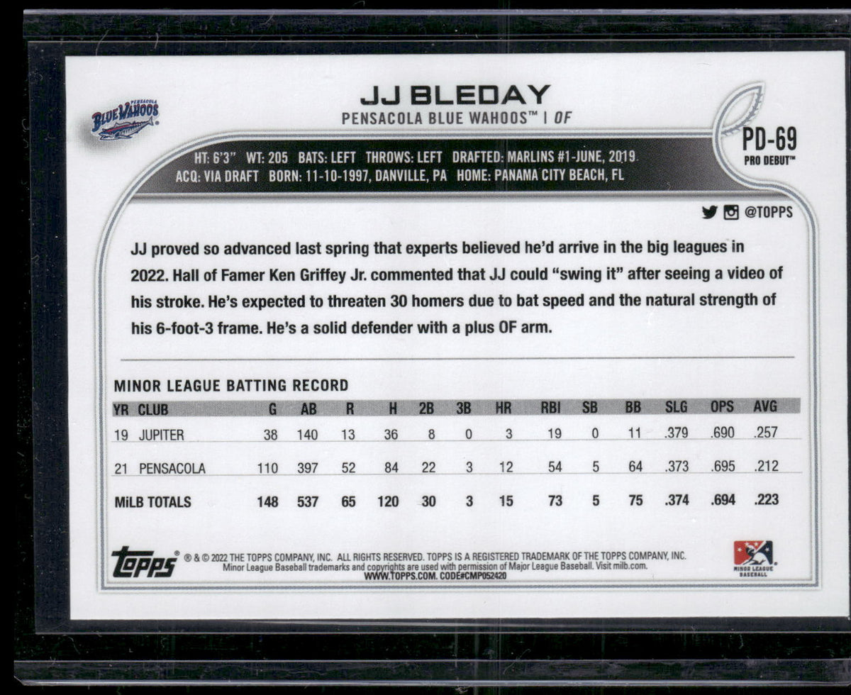 2022 Topps Pro Debut #PD-69 JJ Bleday