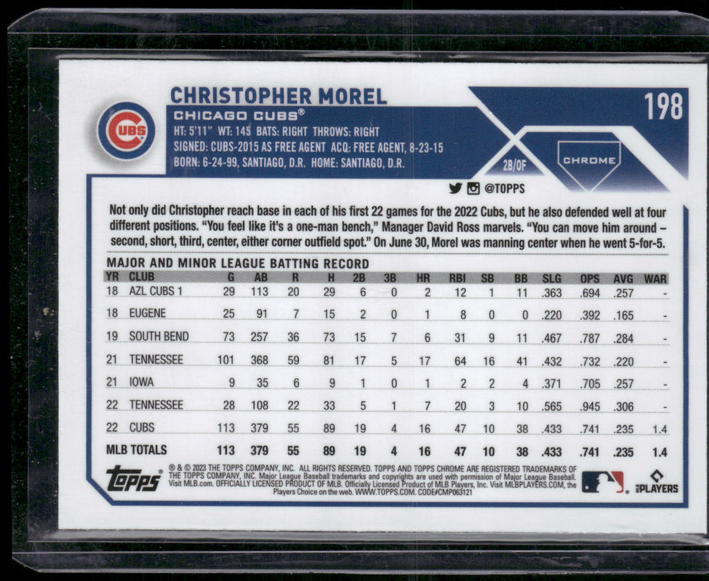 2023 Topps Chrome #198 Christopher Morel Refractors