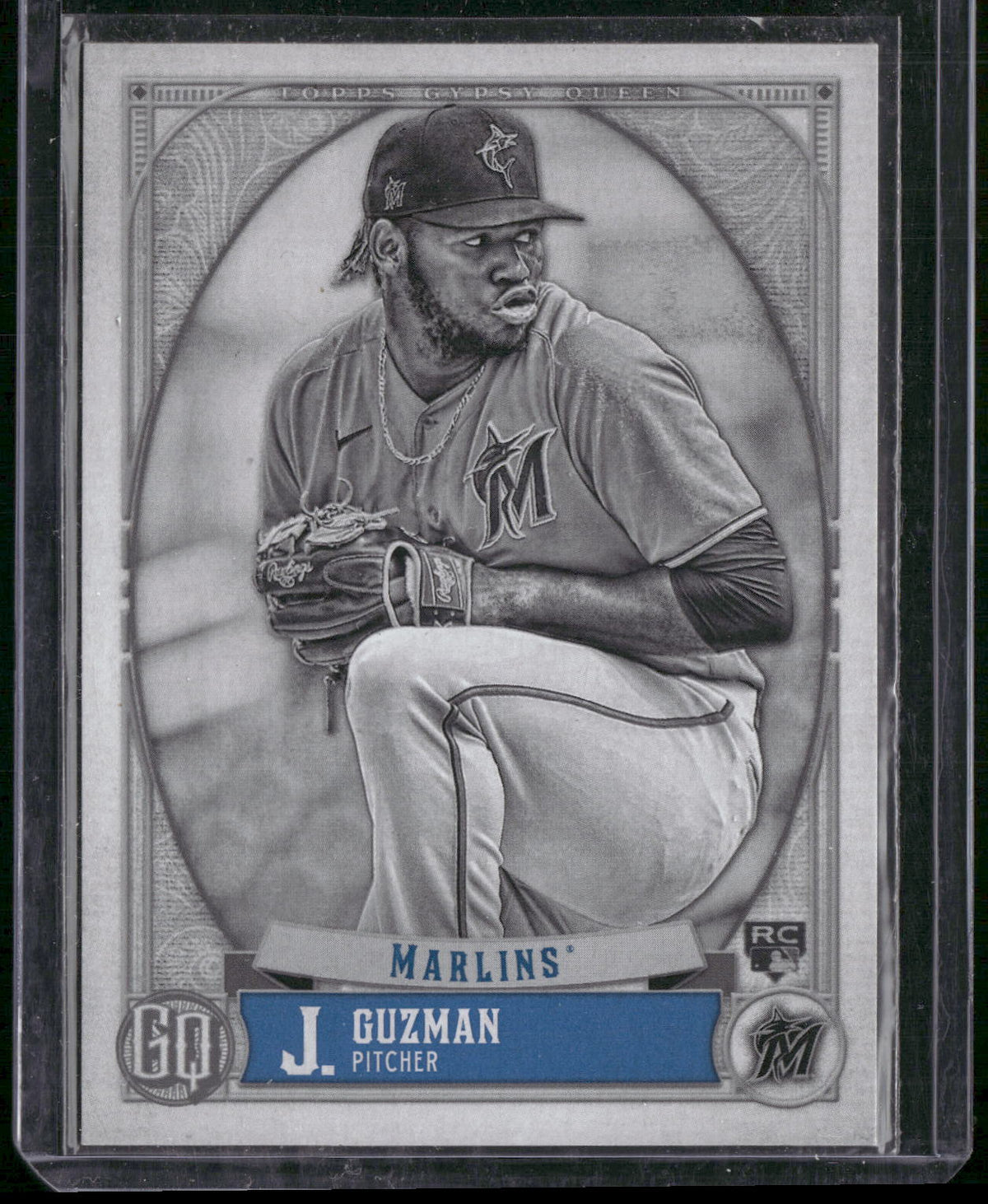 2021 Topps Gypsy Queen #219 Jorge Guzman Black & White #/50
