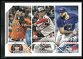 2023 Topps #311 AL ERA Leaders (Justin Verlander / Dylan Cease / Alek Manoah)