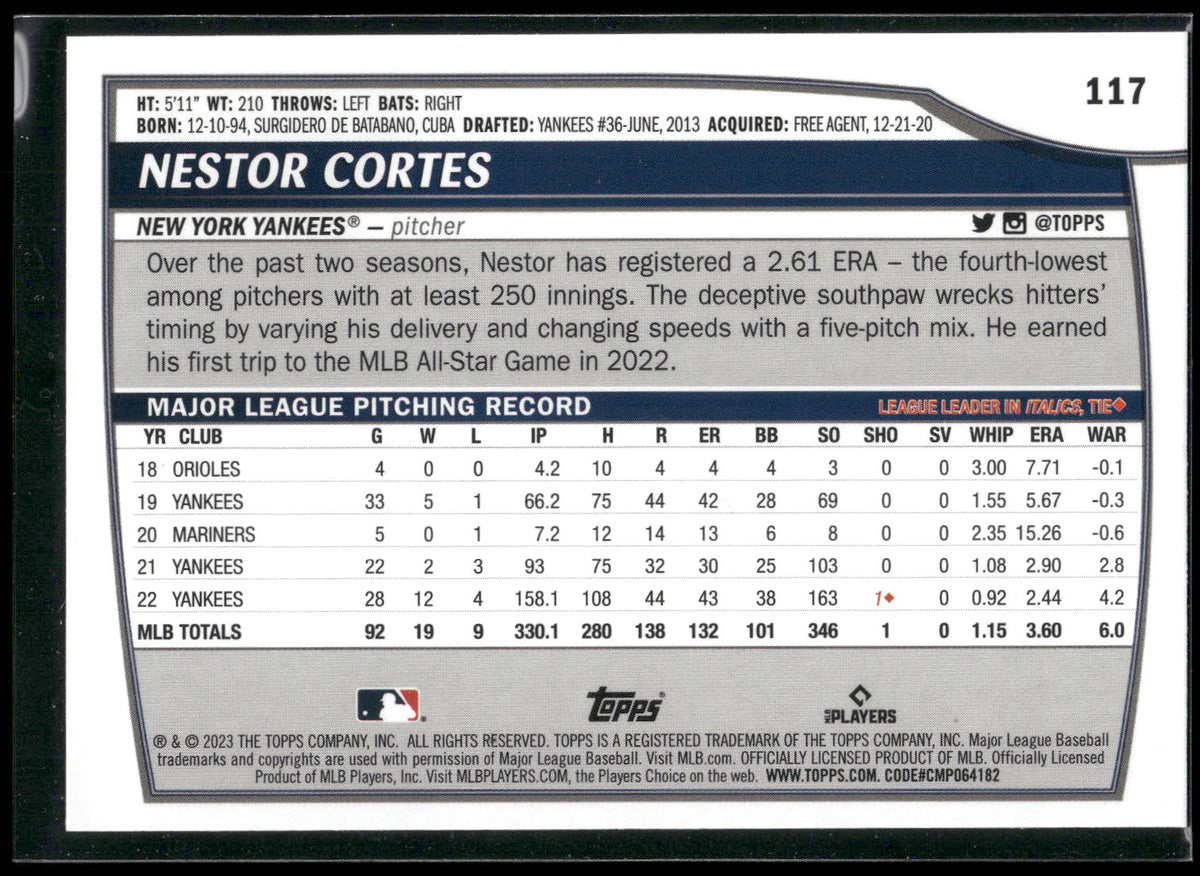 2023 Topps Big League #117 Nestor Cortes
