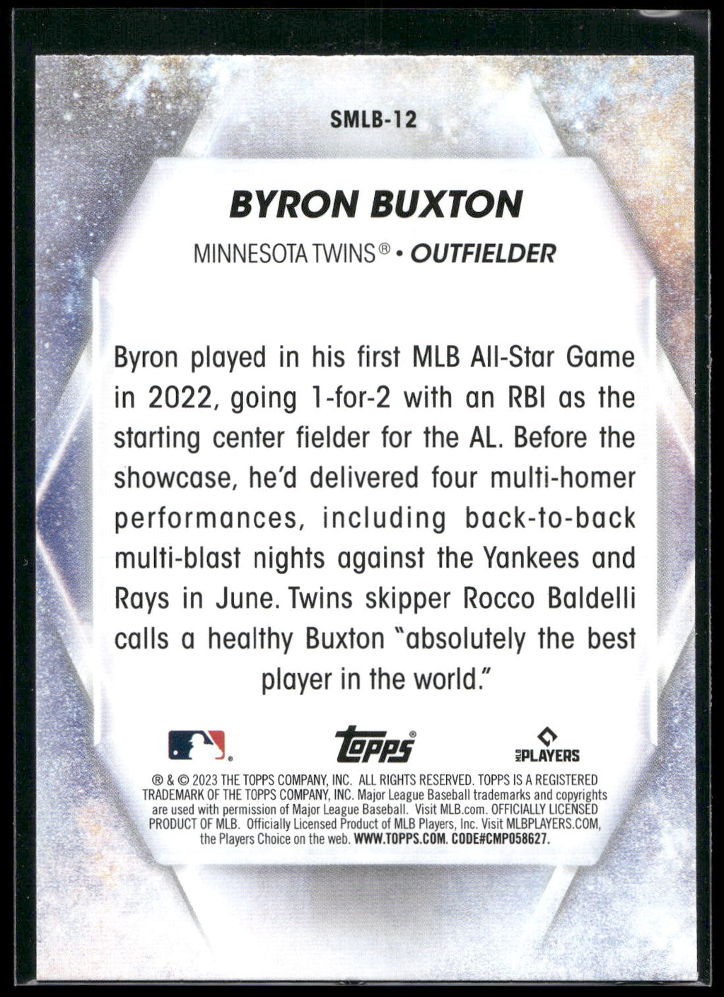 2023 Topps #SMLB-12 Byron Buxton Stars of MLB