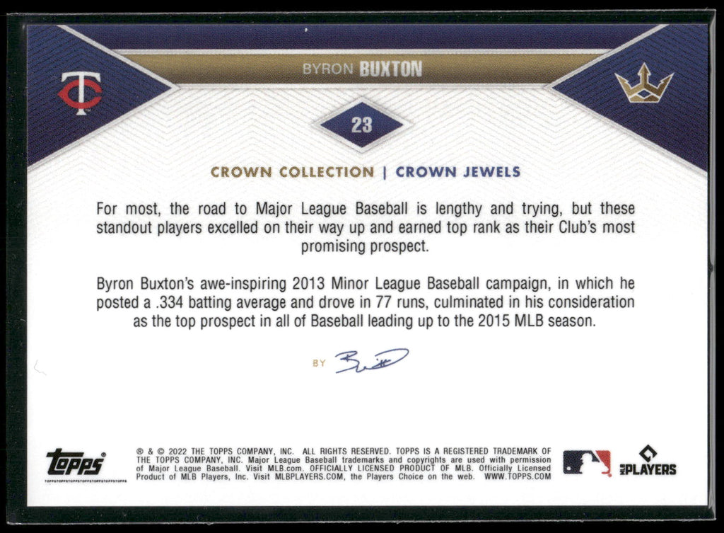 2022 Topps x Bobby Witt Jr. Crown Collection #23 Byron Buxton