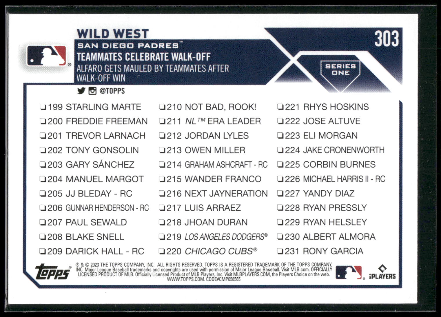 2023 Topps #303 Wild West