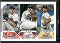 2023 Topps #284 NL Wins Leaders (Kyle Wright / Julio Urías / Yu Darvish)