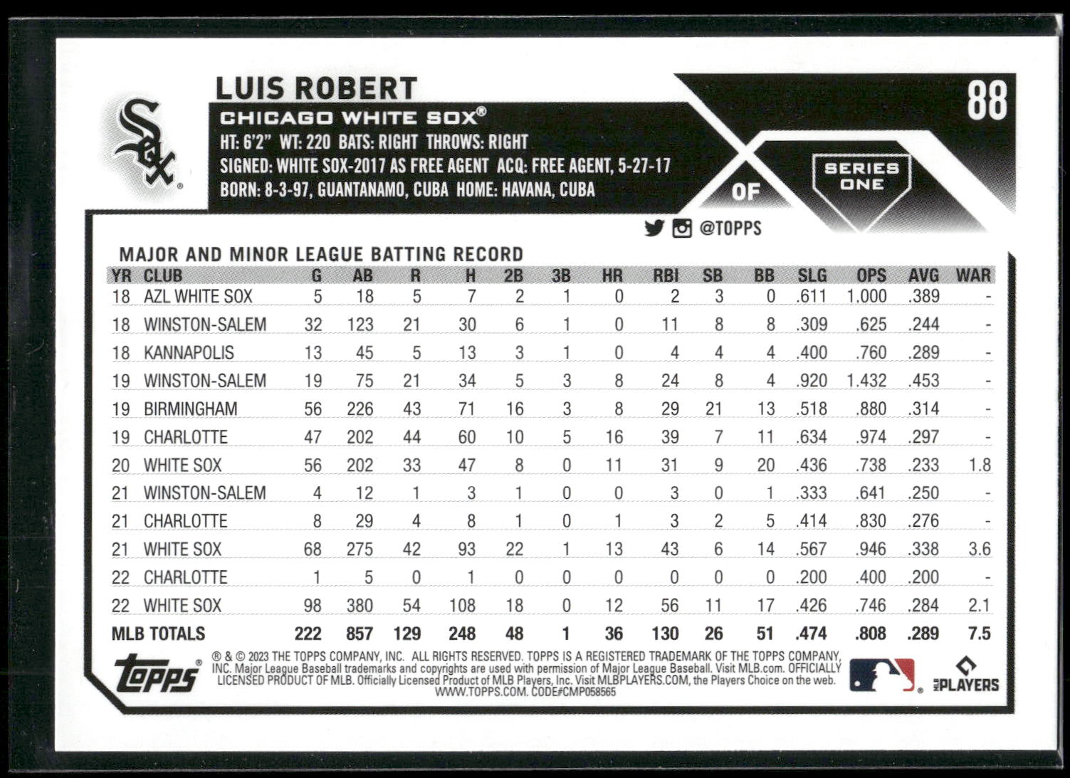 2023 Topps #88 Luis Robert