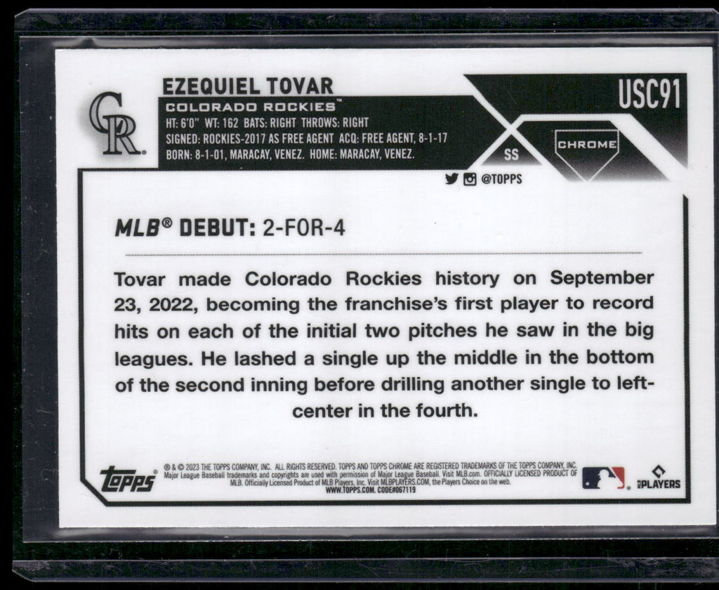 2023 Topps Update #US283 Ezequiel Tovar