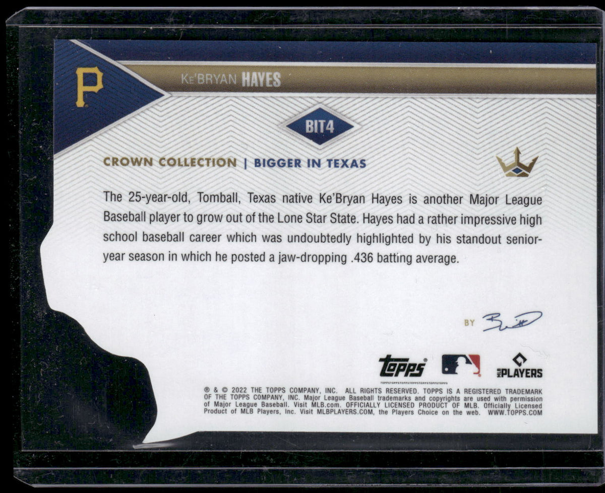 2022 Topps x Bobby Witt Jr. Crown Collect #BIT-4 Ke'Bryan Hayes Bigger in Texas