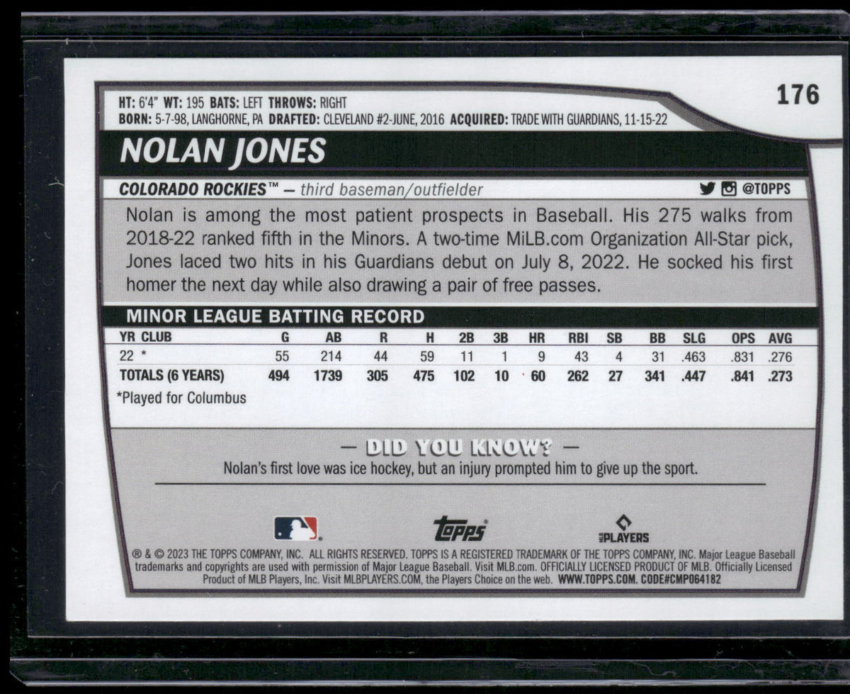 2023 Topps Big League #176 Nolan Jones