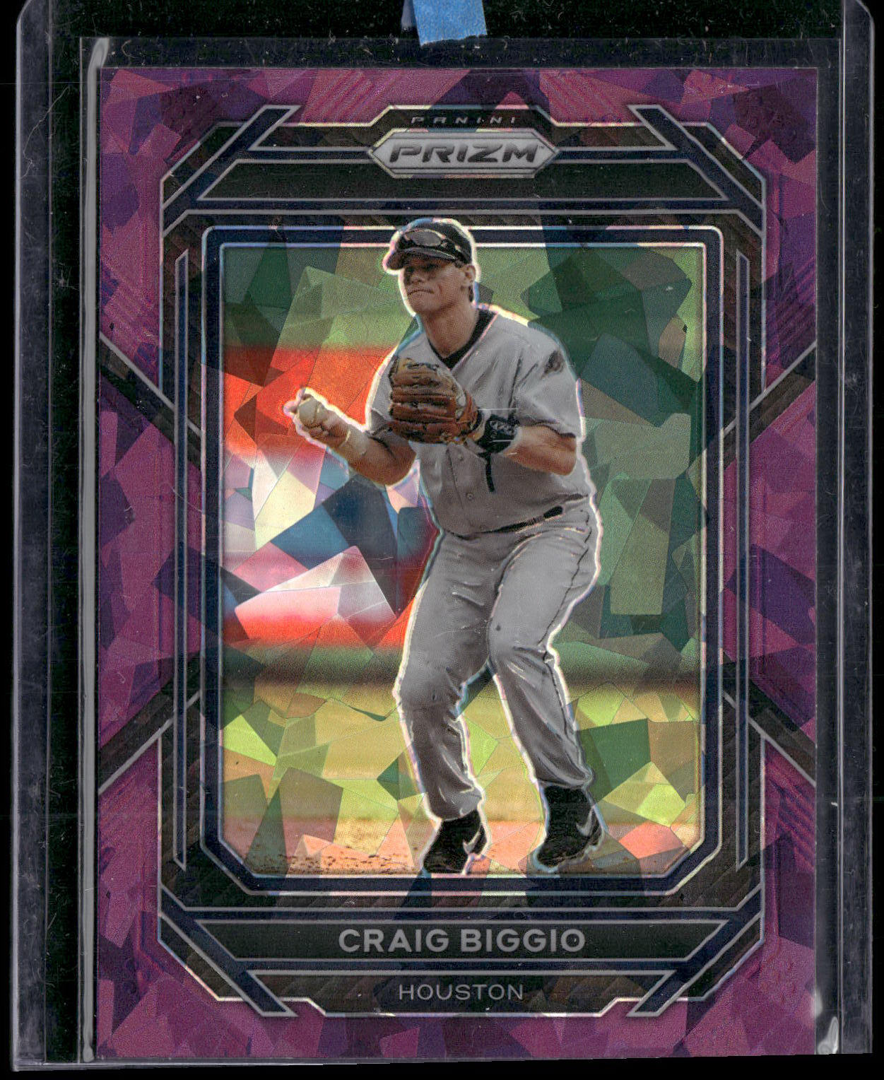 2023 Panini Prizm #256 Craig Biggio Purple Ice Prizms
