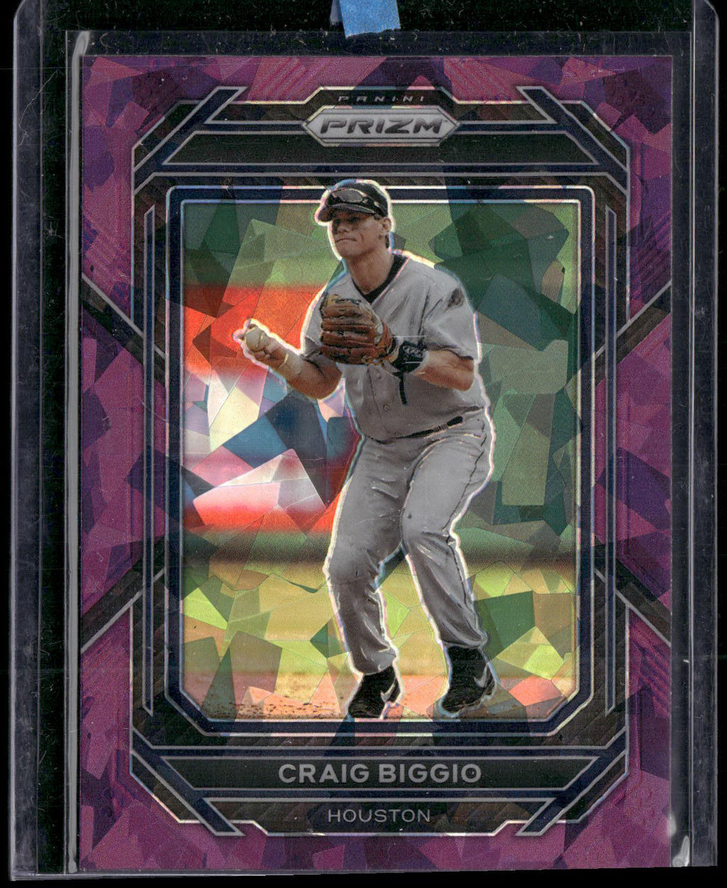 2023 Panini Prizm #256 Craig Biggio Purple Ice Prizm