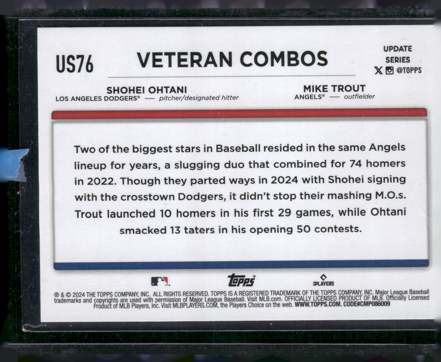 2024 Topps Update #US76 How You Been?: Ex-Mates Become Solo Acts
