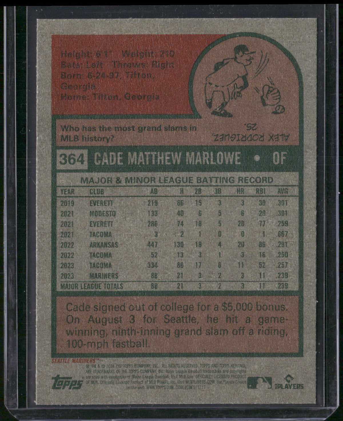 2024 Topps Heritage #364 Cade Marlowe