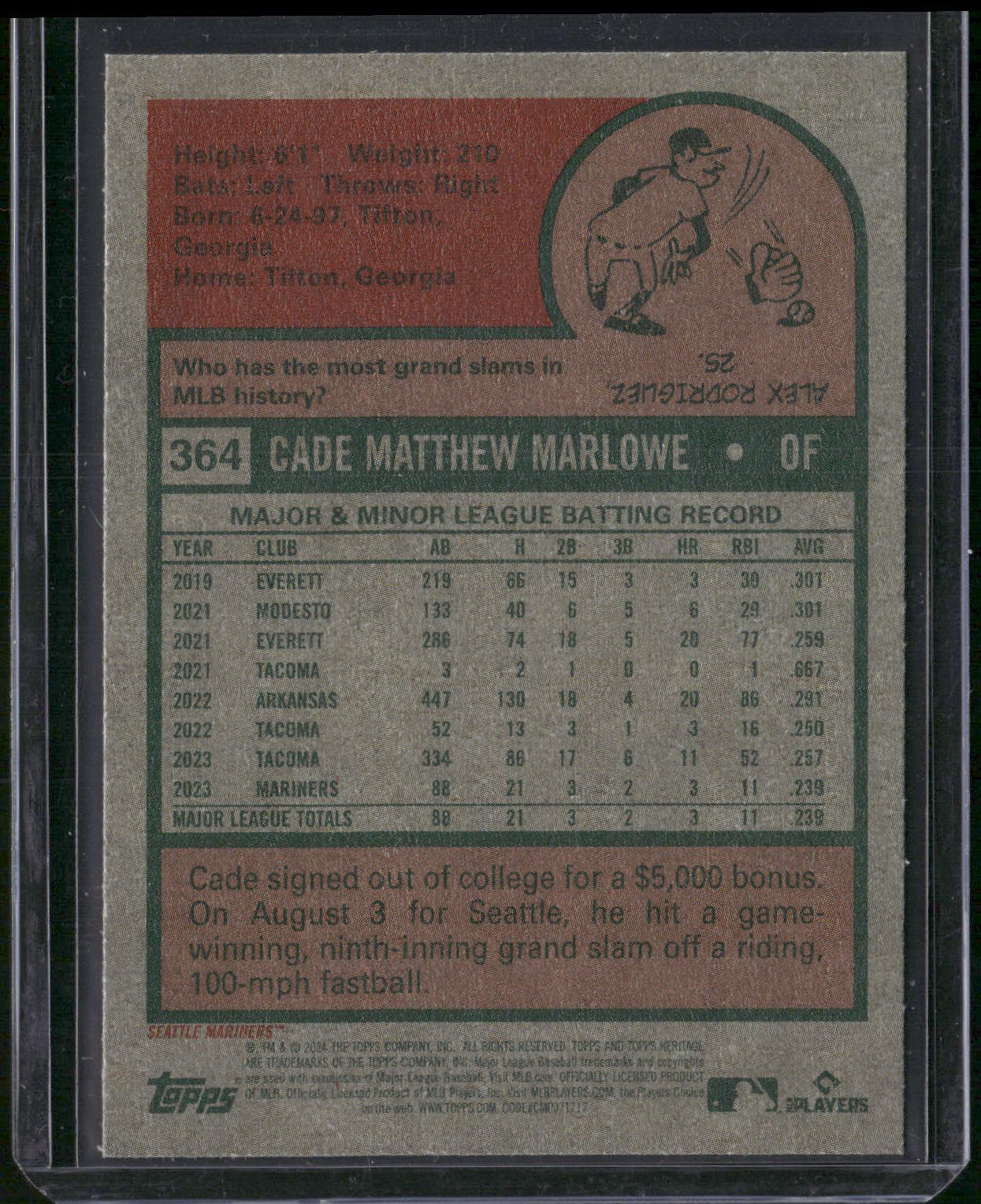 2024 Topps Heritage #364 Cade Marlowe