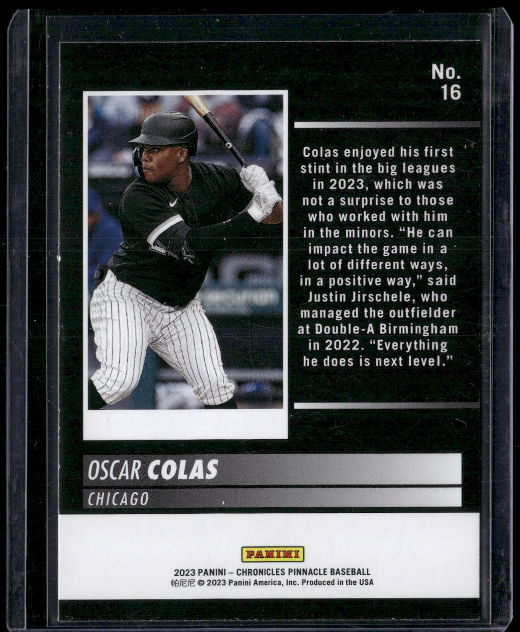 2023 Panini Chronicles - Pinnacle #16 Oscar Colas