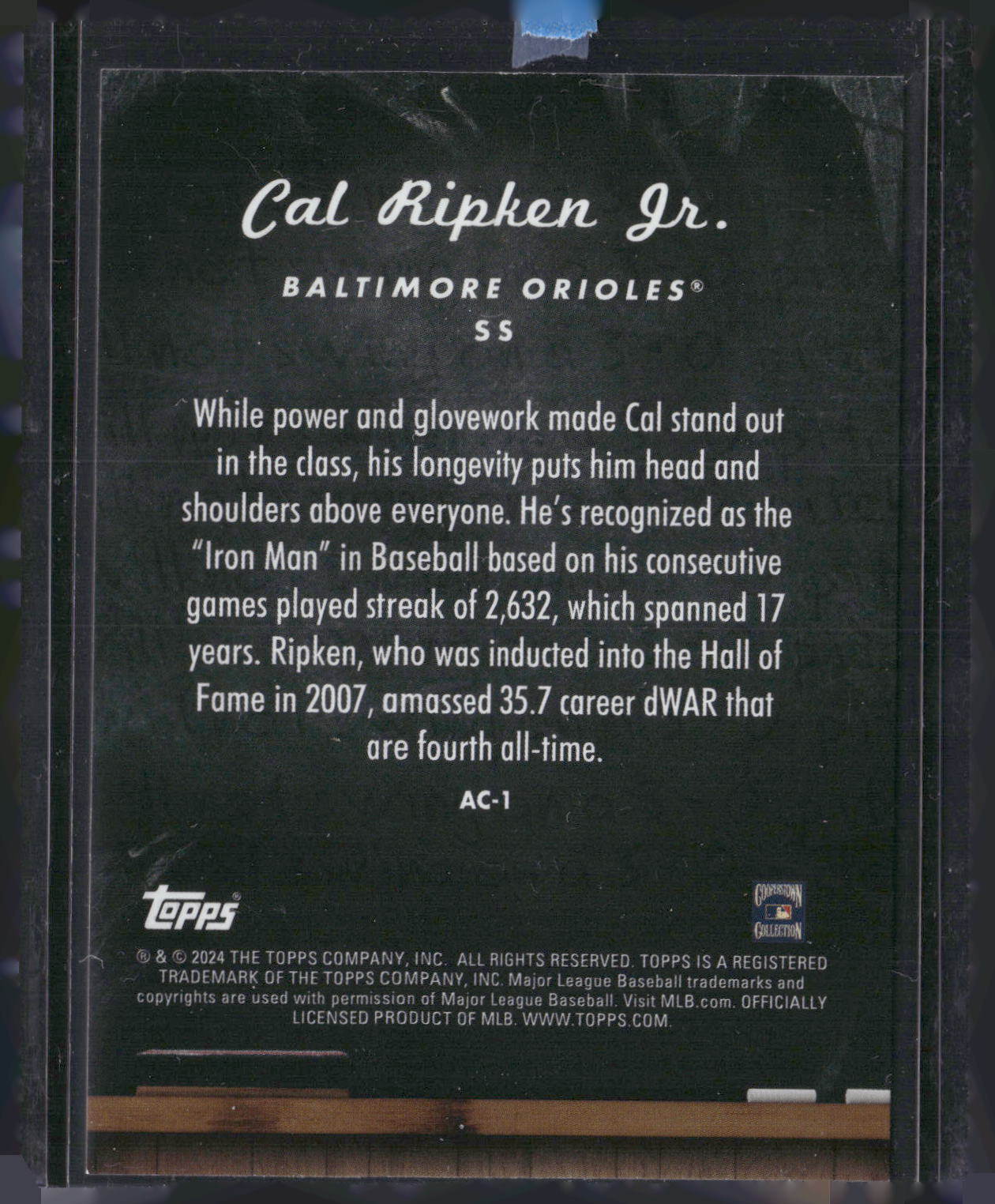 2024 Topps Update #AC-1 Cal Ripken Jr. All Class