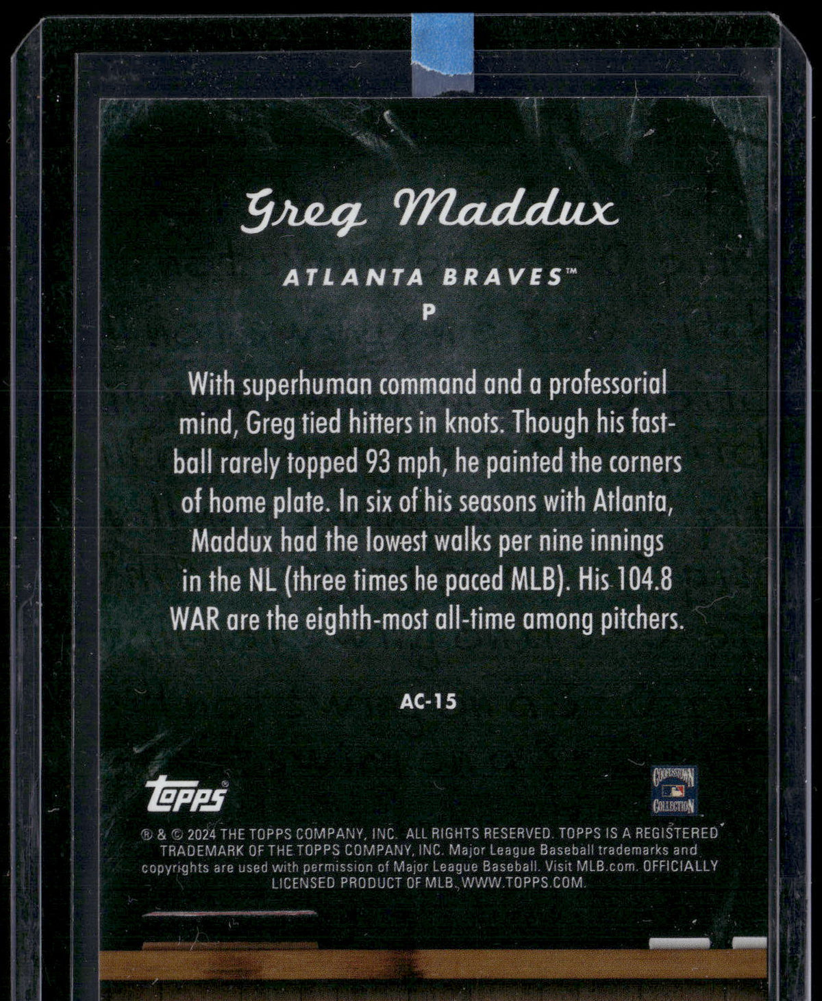 2024 Topps Update #AC-15 Greg Maddux All Class