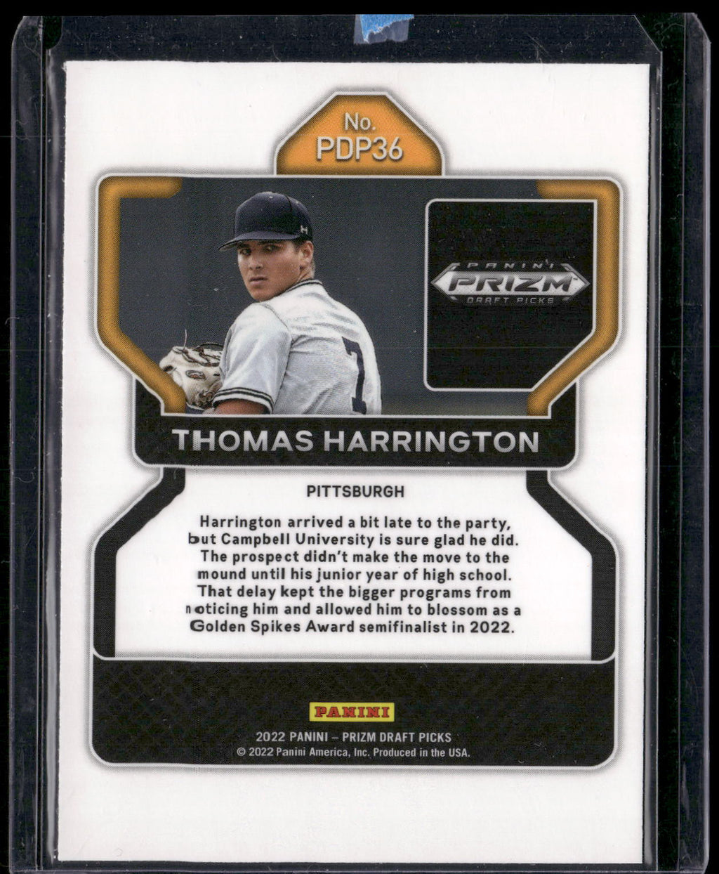 2022 Panini Prizm Draft Picks #PDP36 Thomas Harrington