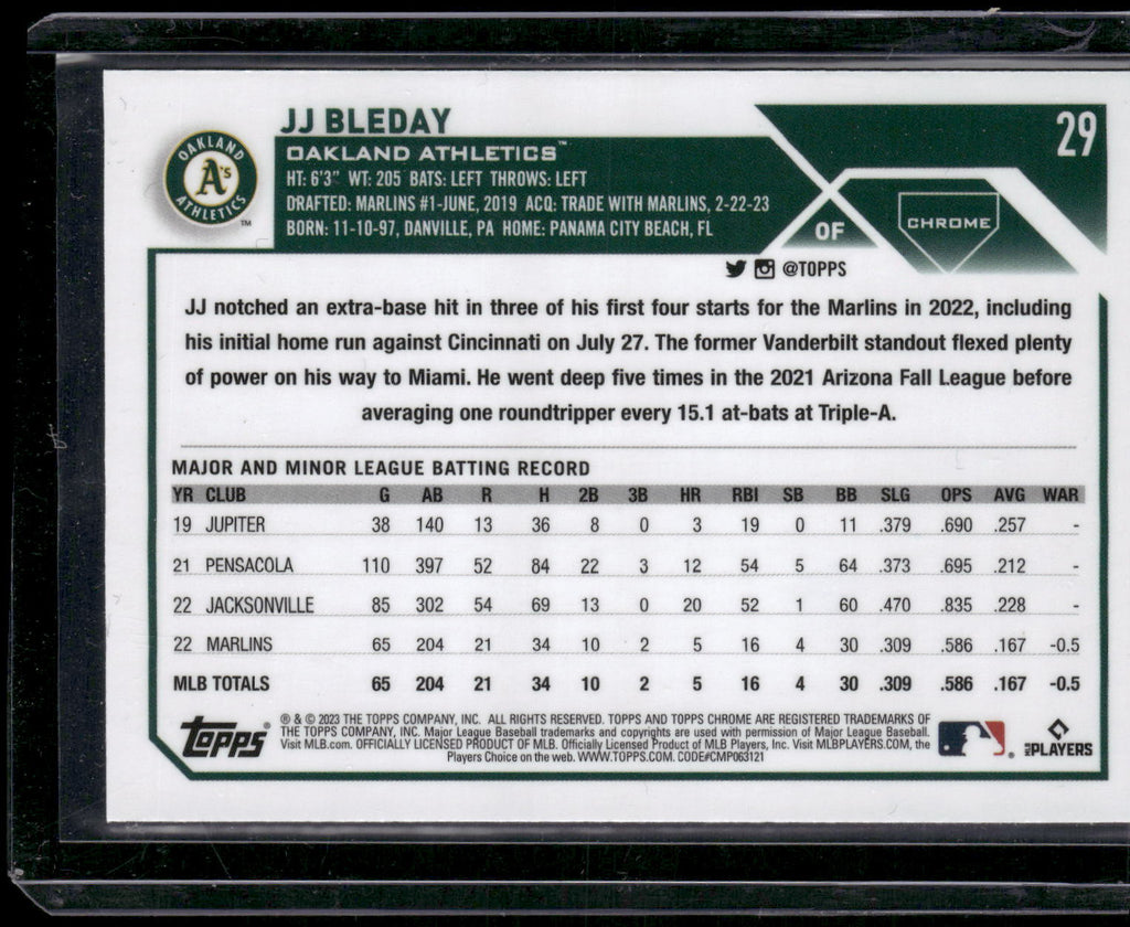 2023 Topps Chrome #29 JJ Bleday X-Fractors