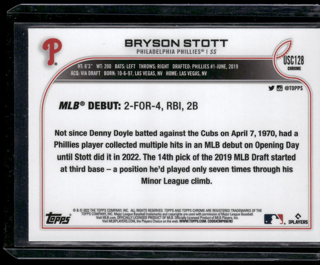 2022 Topps Chrome Update #USC128 Bryson Stott