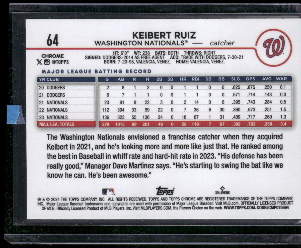 2024 Topps Chrome #64 Keibert Ruiz X-Fractors