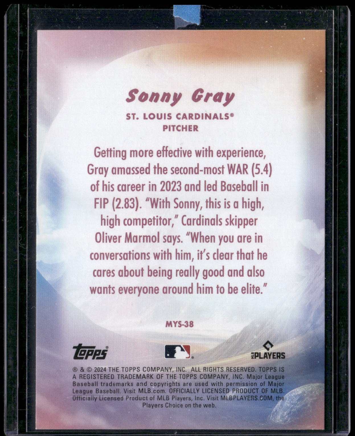2024 Topps Update #MYS-38 Sonny Gray Mystical