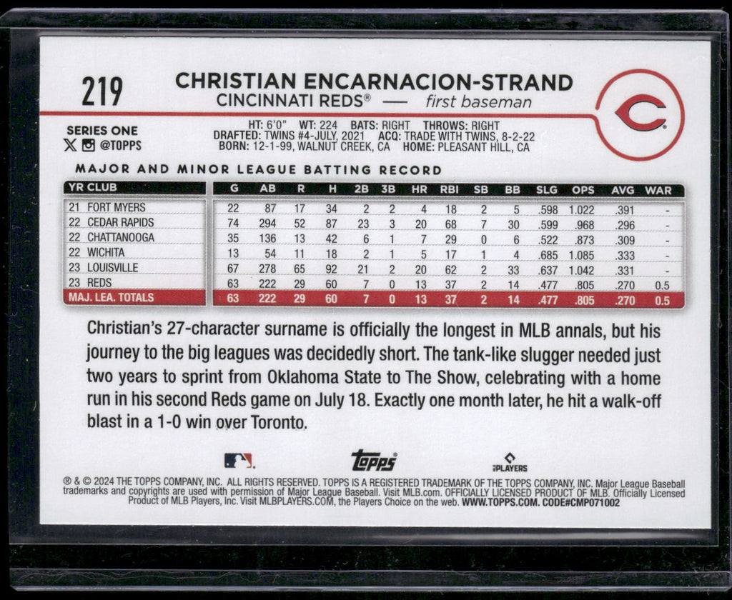 2024 Topps #219 Christian Encarnacion-Strand