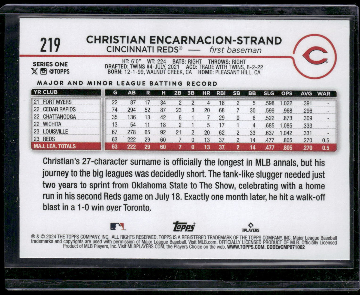 2024 Topps #219 Christian Encarnacion-Strand