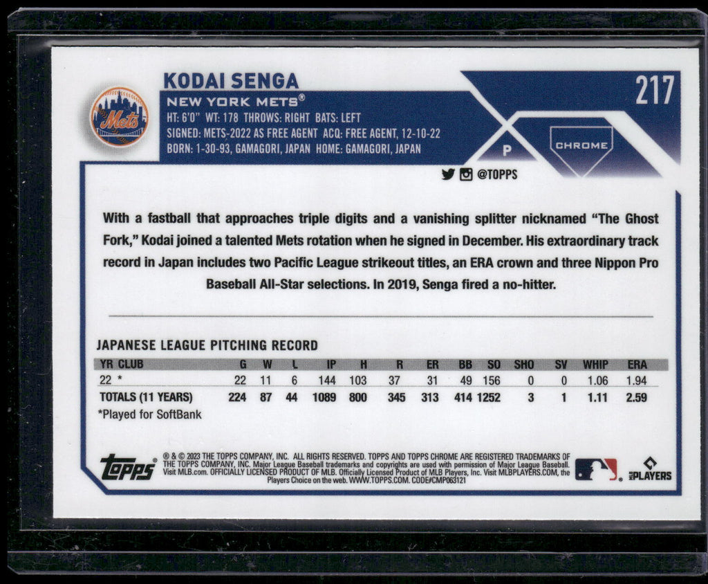 2023 Topps Chrome #217 Kodai Senga