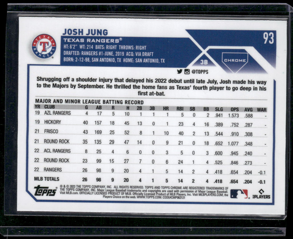 2023 Topps Chrome #93 Josh Jung