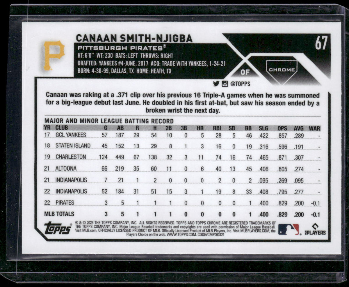 2023 Topps Chrome #67 Canaan Smith-Njigba Sepia Refractor