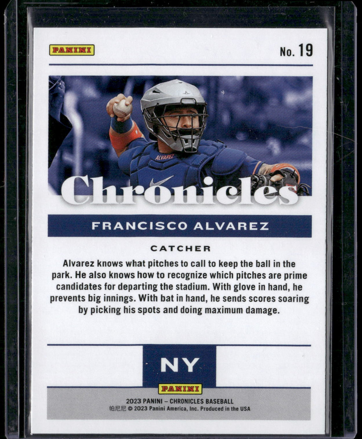 2023 Panini Chronicles #19 Francisco Alvarez