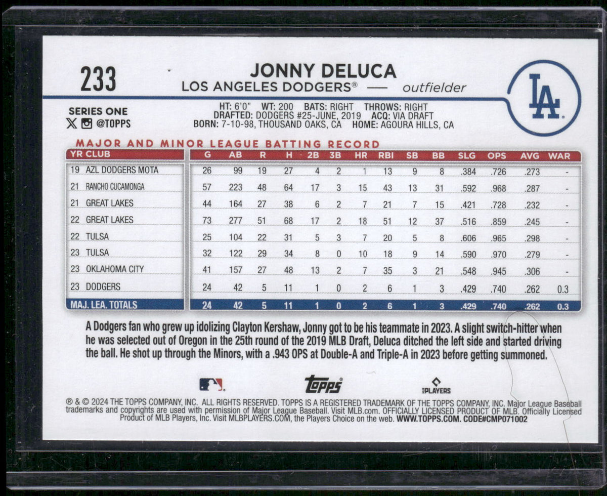 2024 Topps #233 Jonny DeLuca