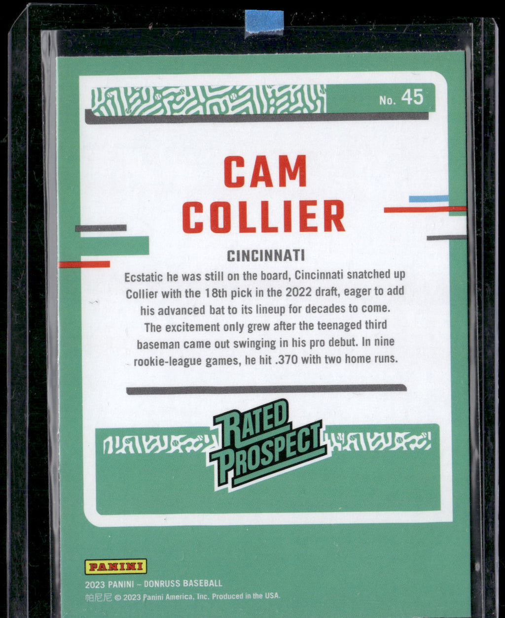 2023 Donruss #45 Cam Collier