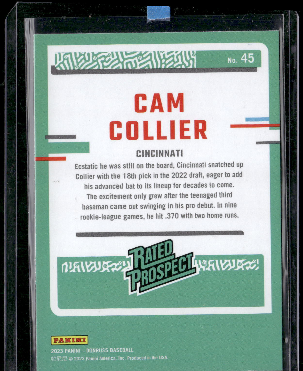 2023 Donruss #45 Cam Collier