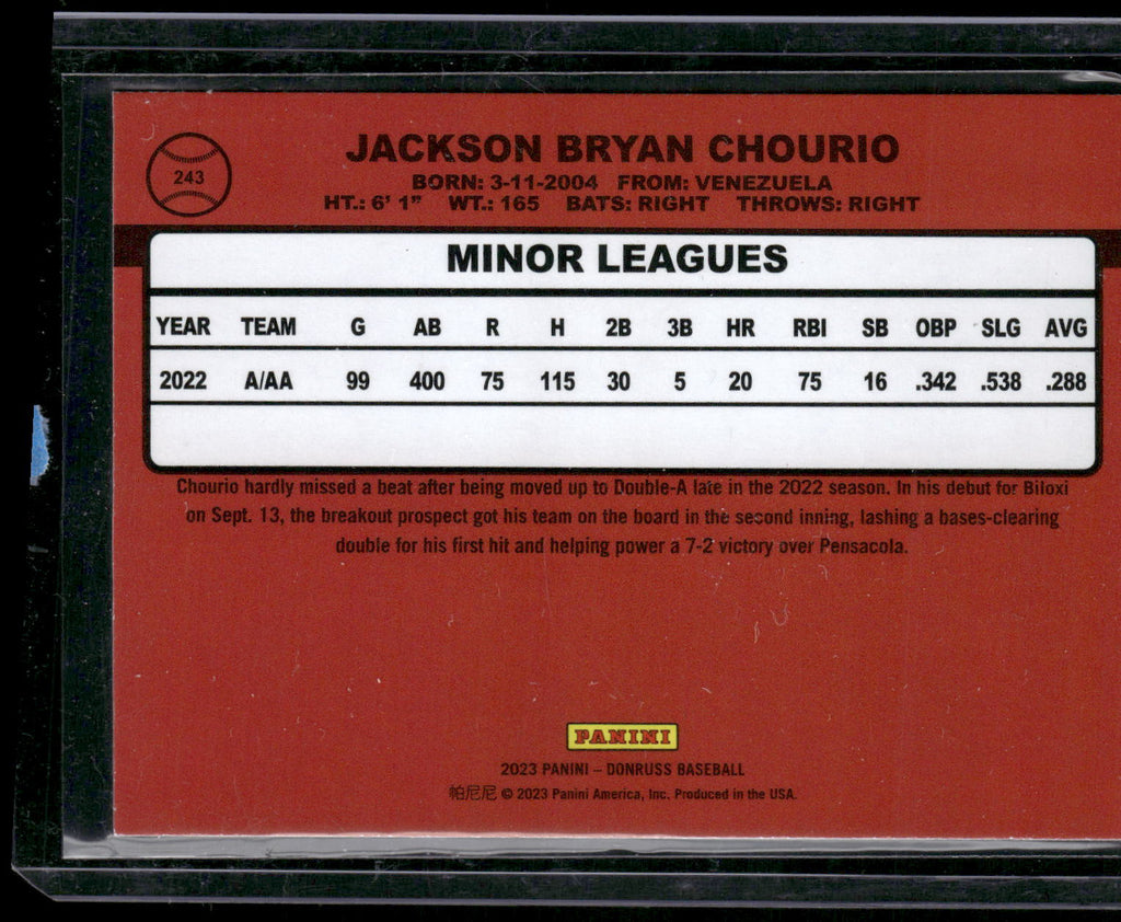 2023 Donruss #243 Jackson Chourio