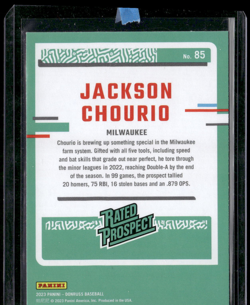 2023 Donruss #85 Jackson Chourio