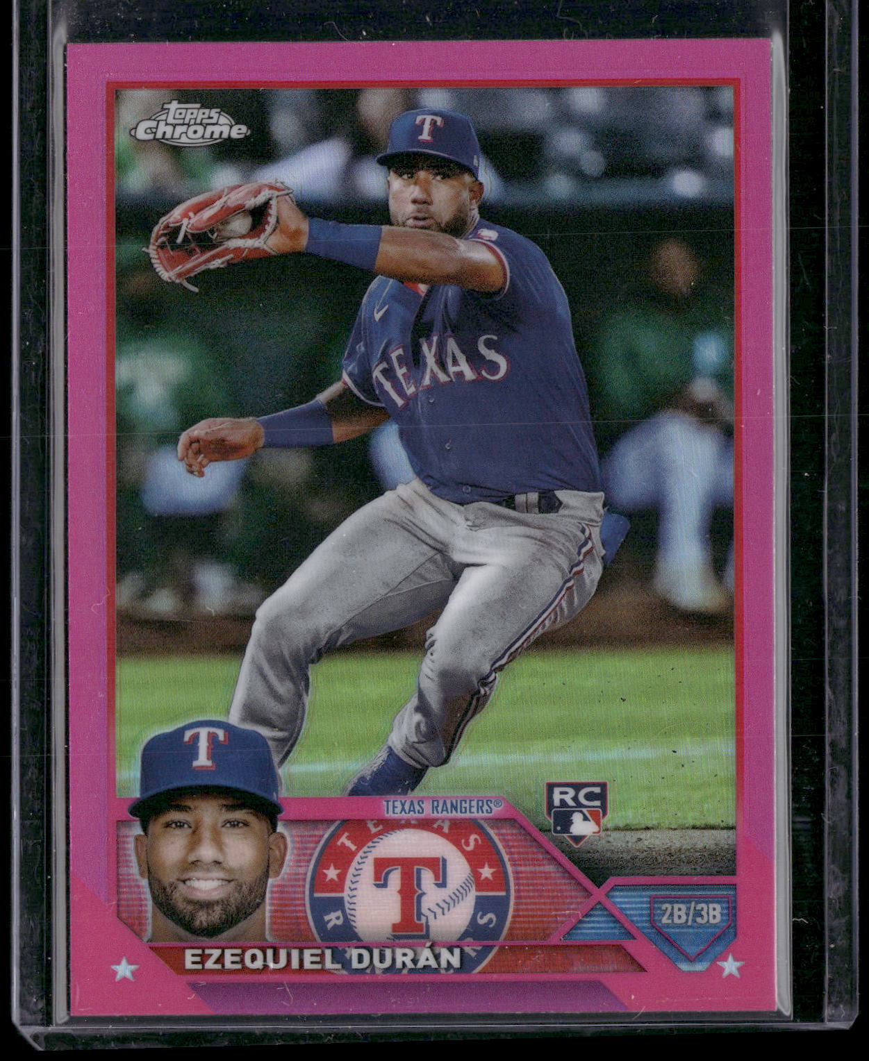 2023 Topps Chrome #36 Ezequiel Durán Pink Refractors