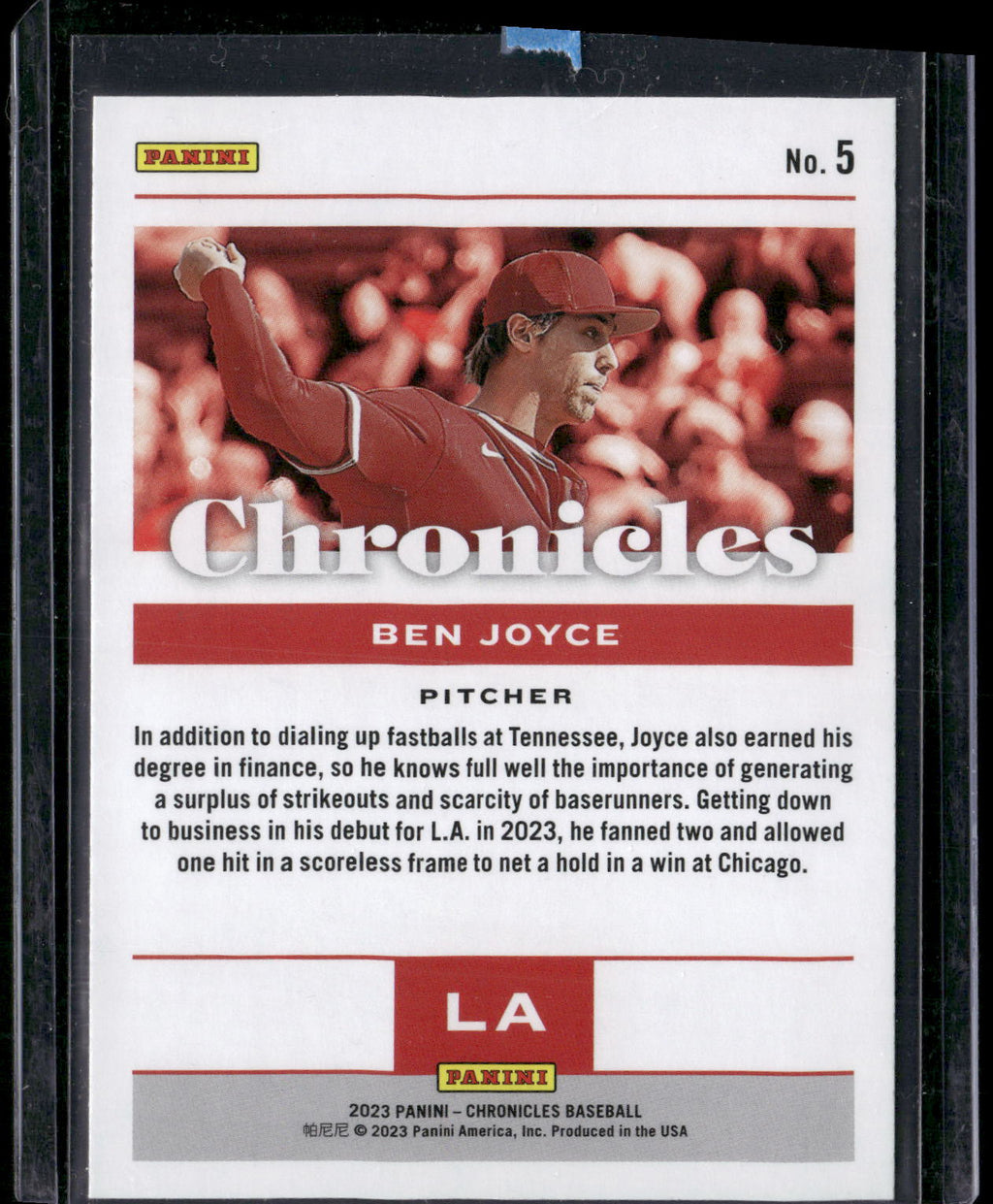 2023 Panini Chronicles #5 Ben Joyce