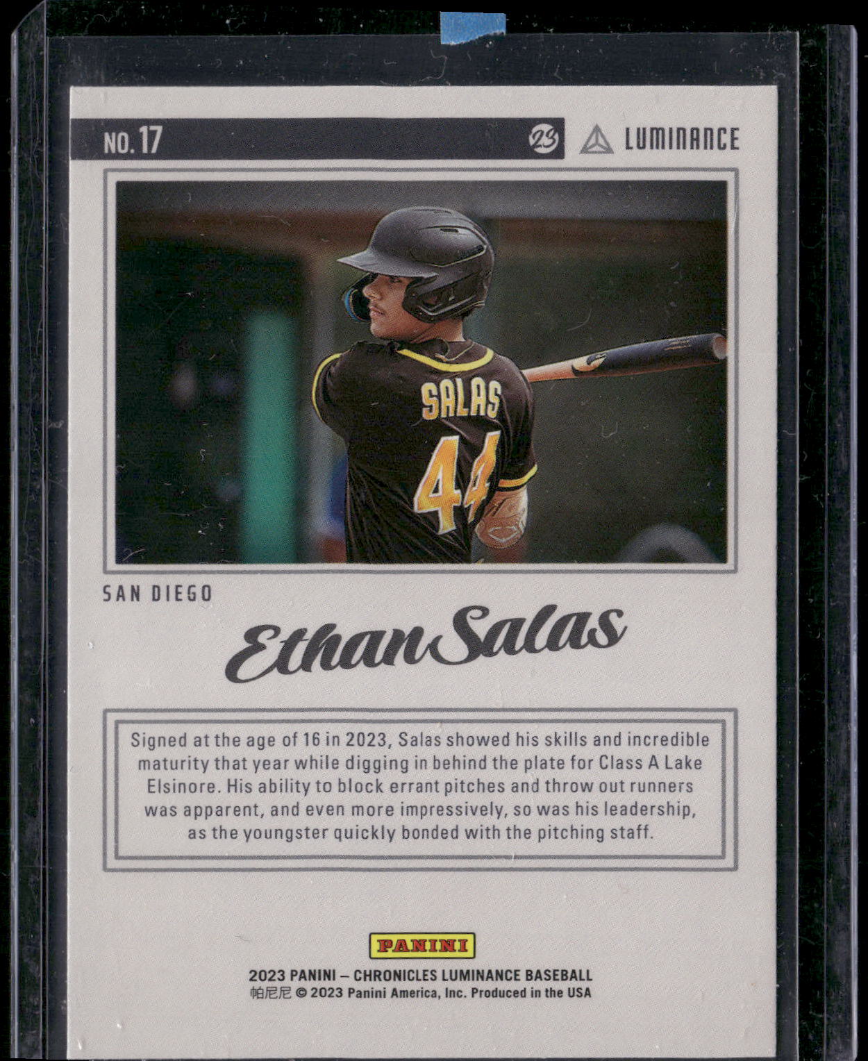 2023 Panini Chronicles - Luminance #17 Ethan Salas