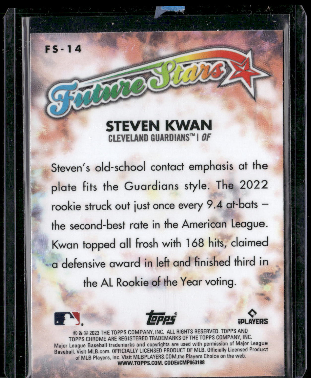2023 Topps Chrome #FS-14 Steven Kwan Future Stars