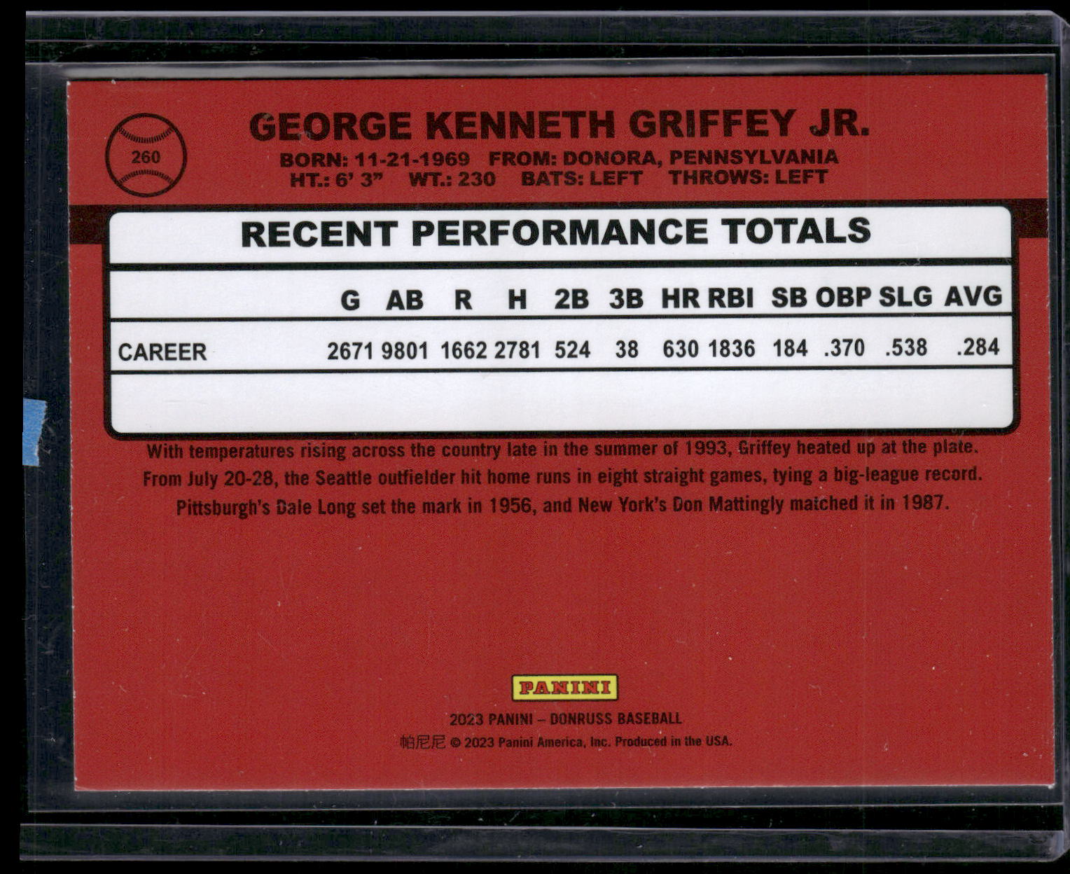 2023 Donruss #260b Ken Griffey Jr.