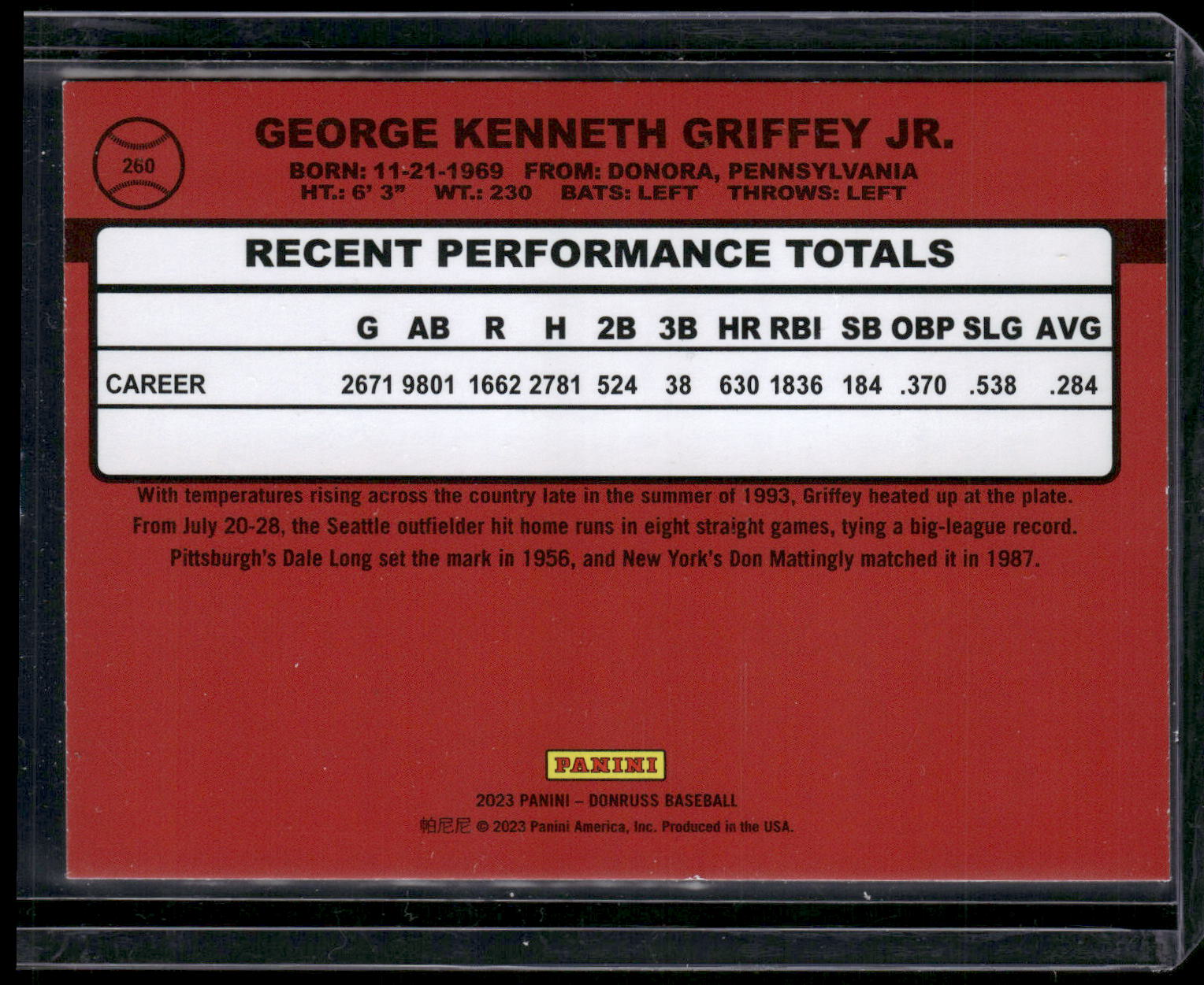 2023 Donruss #260b Ken Griffey Jr.