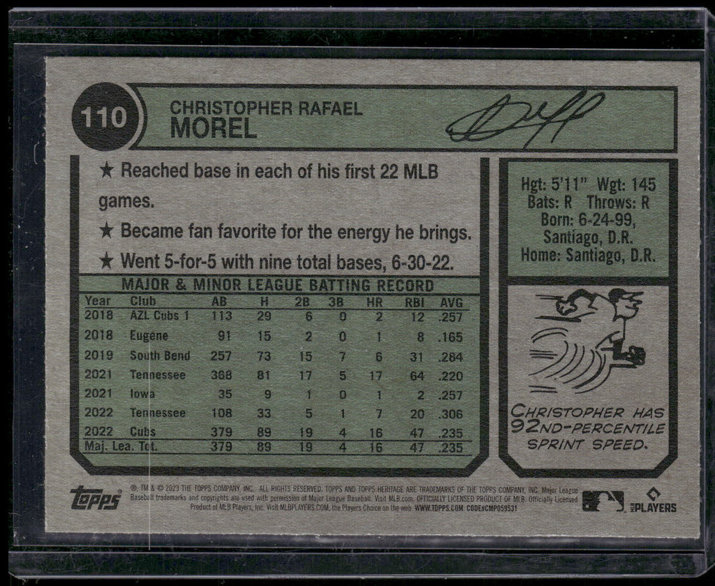 2023 Topps Heritage #110b Christopher Morel