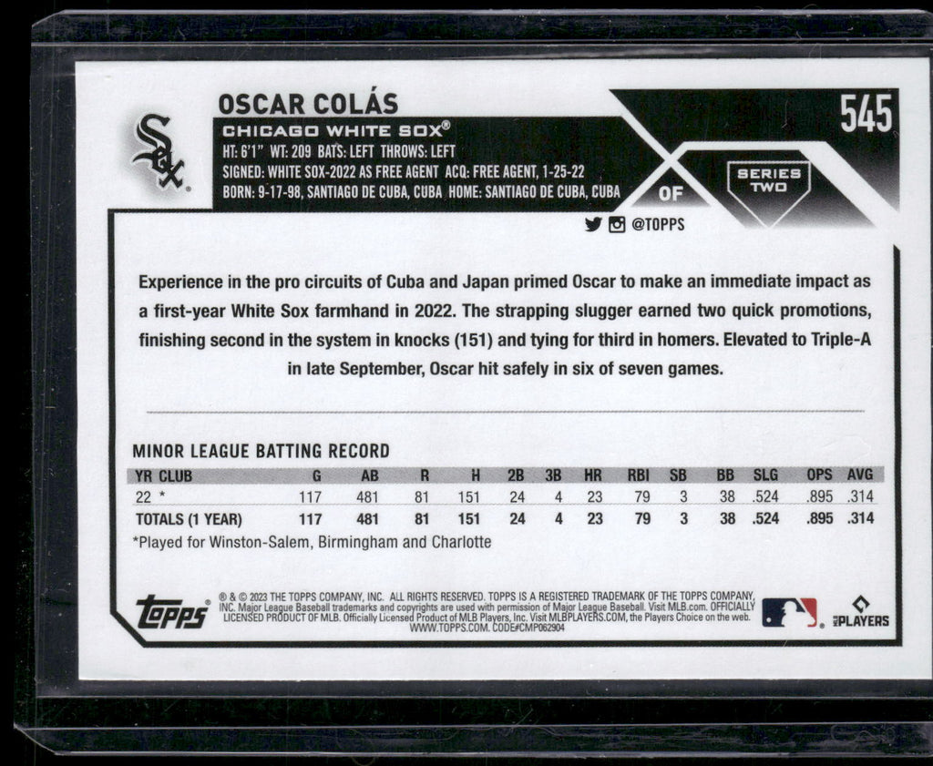 2023 Topps #545 Oscar Colás