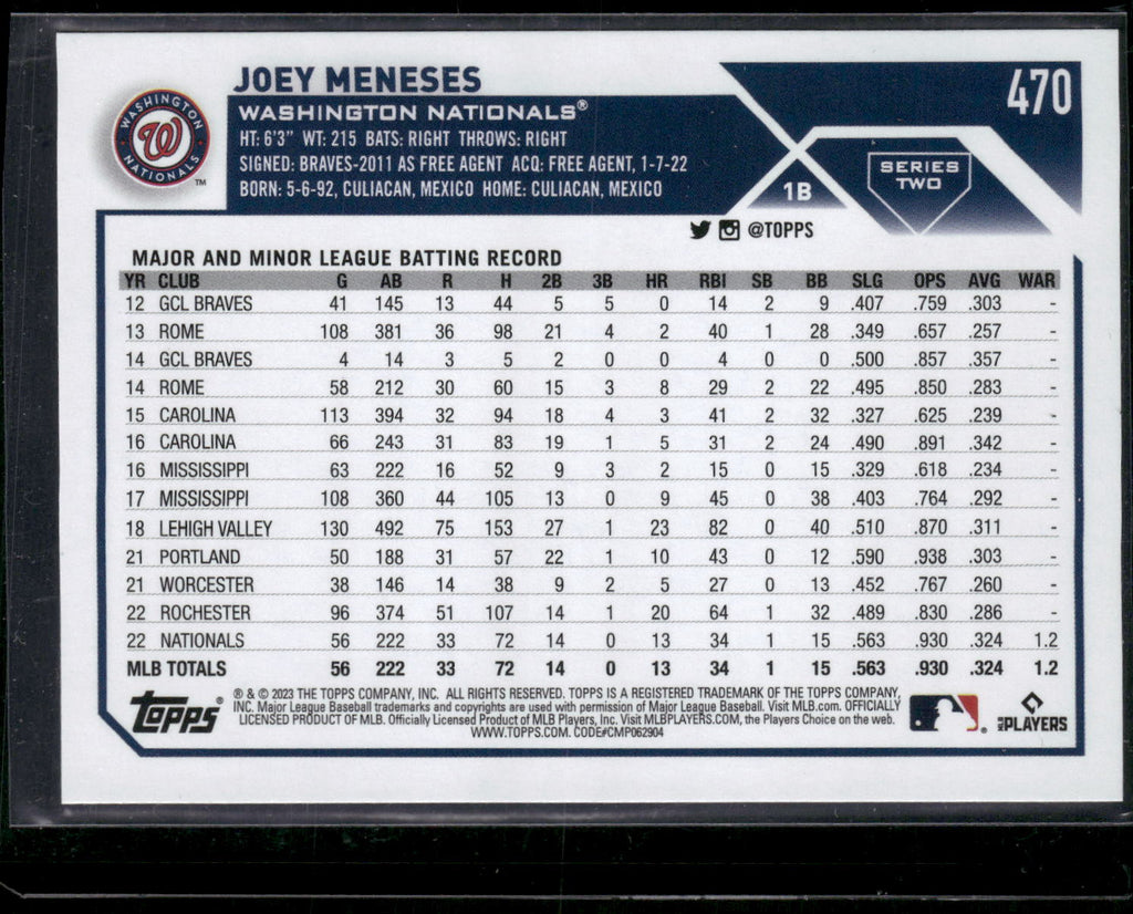 2023 Topps #470 Joey Meneses