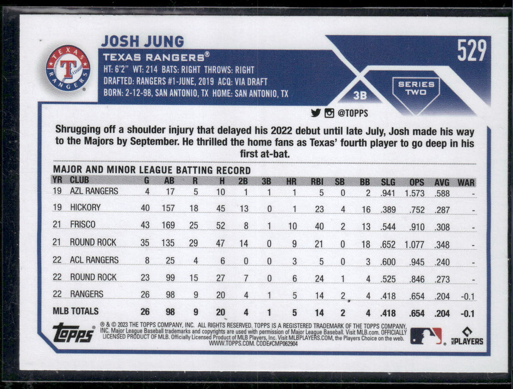 2023 Topps #529 Josh Jung