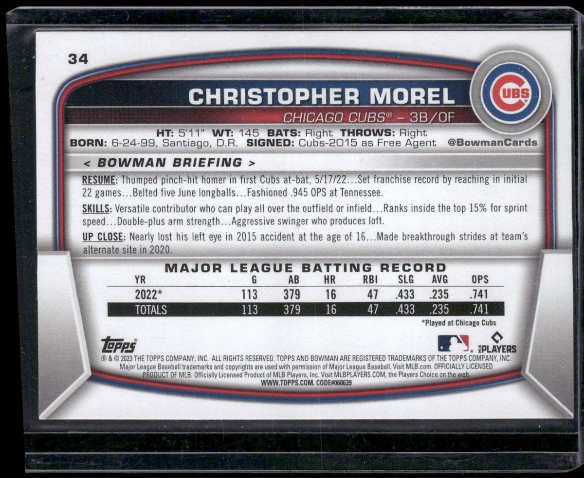 2023 Bowman #34 Christopher Morel