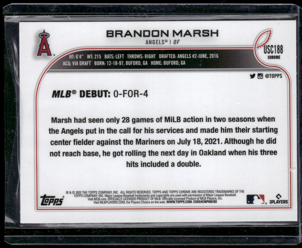 2022 Topps Chrome Update #USC188 Brandon Marsh Purple Refractor